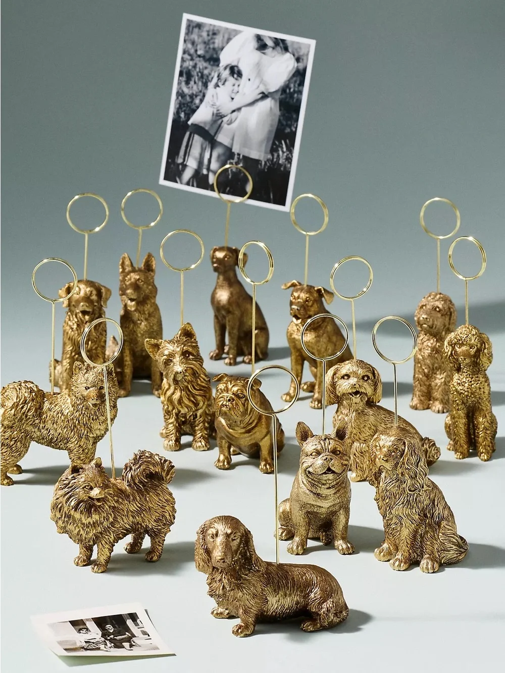 Anthropologie Gold Dachshund Dog Photo Holder - Decorative Home Accent